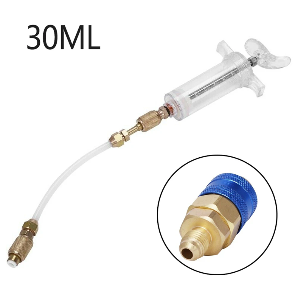 R134A Air Conditioning Car Oil Injection Dye Tool 1 Ounce 1/4" Pure Liquid Oil Coolant Filler Tube Car Accessories
R134A Air Conditioning Car Oil Injection Dye Tool 1 Ounce 1/4" Pure Liquid Oil Coolant Filler Tube Car Accessories