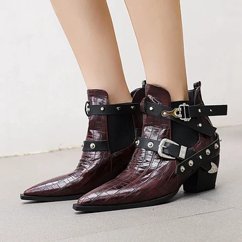 Gigifox 2020 New Design Plus Size 50 Pointed Toe Fashion Shoes Lady Boots Buckle Strap Rivet Thick Heels Shoes Lady Boots
Gigifox 2020 New Design Plus Size 50 Pointed Toe Fashion Shoes Lady Boots Buckle Strap Rivet Thick Heels Shoes Lady Boots
