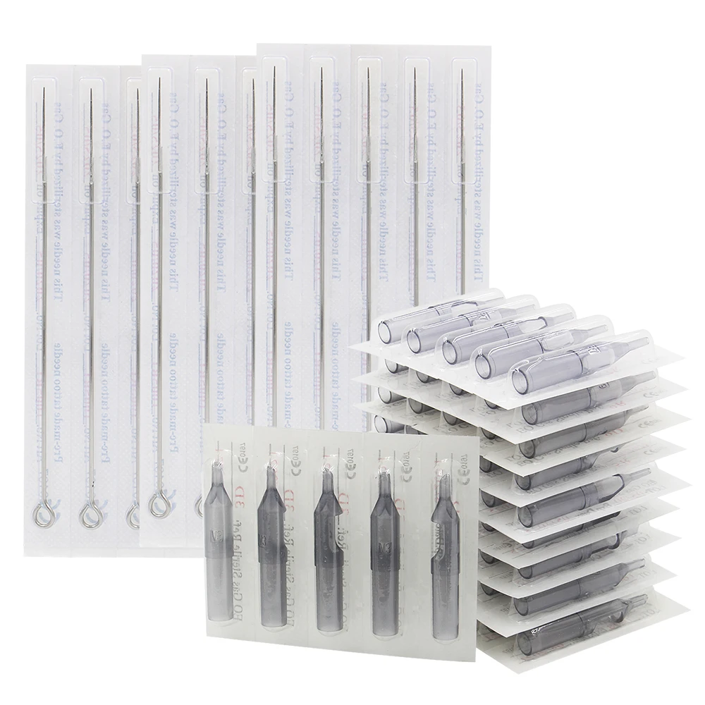 50pcs Assorted Sterilized Mixed 3/5/7/9RL 3/5/7/9RS 7/9M1 Size Tattoo Needles and 50pcs Disposable Tattoo Tips Combo
50pcs Assorted Sterilized Mixed 3/5/7/9RL 3/5/7/9RS 7/9M1 Size Tattoo Needles and 50pcs Disposable Tattoo Tips Combo