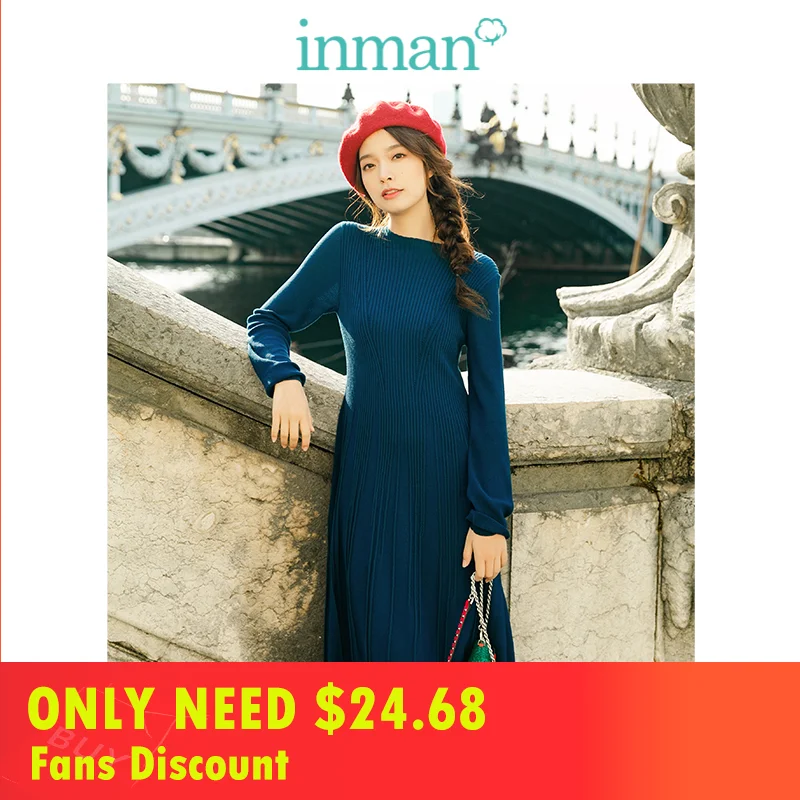INMAN 2019 New Arrival O-enck Retro Hongkong Style Defined Waist Slim Long Sleeve Snit A-line Women Long Dress
INMAN 2019 New Arrival O-enck Retro Hongkong Style Defined Waist Slim Long Sleeve Snit A-line Women Long Dress