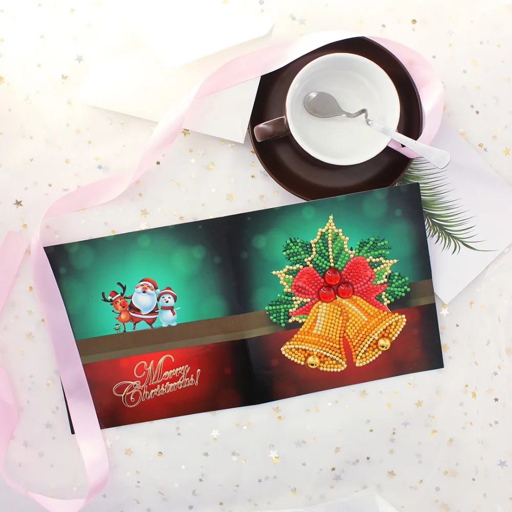santa claus merry christmas paper greeting postcards craft diy