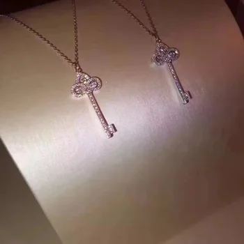 TSHOU278 women fashion Zircon Necklace Gift flower keys Sterling necklace 
TSHOU278 women fashion Zircon Necklace Gift flower keys Sterling necklace