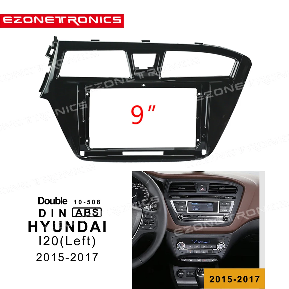 Рамка для автомобильного DVD-плеера 1-2Din, адаптер для аудиосистемы, комплекты отделки приборной панели, 9 дюймов, для HYUNDAI i20 Left 2015-17, двойной Din радиоплеер
Рамка для автомобильного DVD-плеера 1-2Din, адаптер для аудиосистемы, комплекты отделки приборной панели, 9 дюймов, для HYUNDAI i20 Left 2015-17, двойной Din радиоплеер