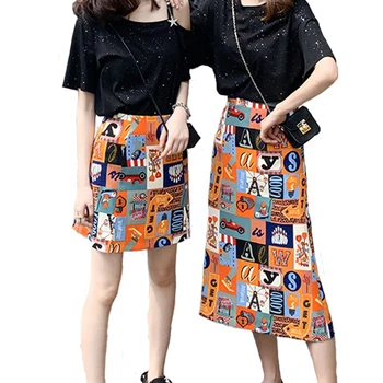 Fashion High Waist A Line Skirt Women Midi Skirts Girlfriends Elastic Waist Personality Printed Skirts 2020 New
Fashion High Waist A Line Skirt Women Midi Skirts Girlfriends Elastic Waist Personality Printed Skirts 2020 New