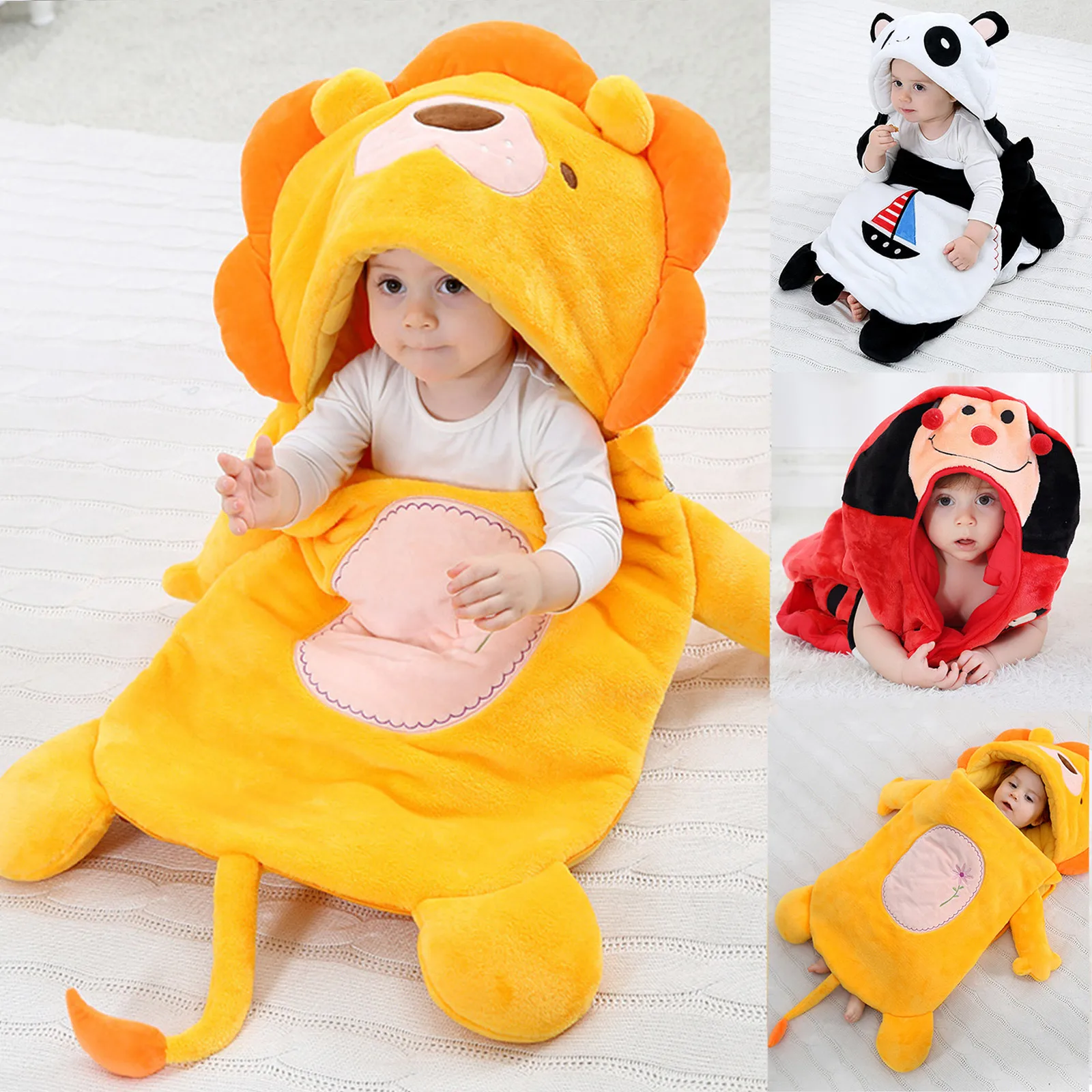 Newborn Baby Sleeping Bag Autumn And Winter Warm Thickened Pure Cotton Animal Shape Sleeping Bag pelele bebe invierno
Newborn Baby Sleeping Bag Autumn And Winter Warm Thickened Pure Cotton Animal Shape Sleeping Bag pelele bebe invierno