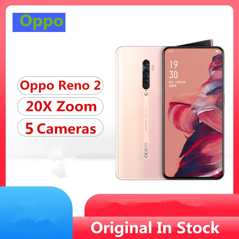 

Oppo Reno 2 20x zoom Smart Phone Snapdragon 730 6.5" AMOLED 48.0MP+16.0MP+13.0MP+8.0MP+2.0MP Screen Fingerprint VOOC 3.0 128GB