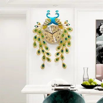 Peacock Clock Wall Clock Living Room Creative Fashion Clock Household Mute Quartz Clock for Home Living Room Decoration 72x50cm
Peacock Clock Wall Clock Living Room Creative Fashion Clock Household Mute Quartz Clock for Home Living Room Decoration 72x50cm