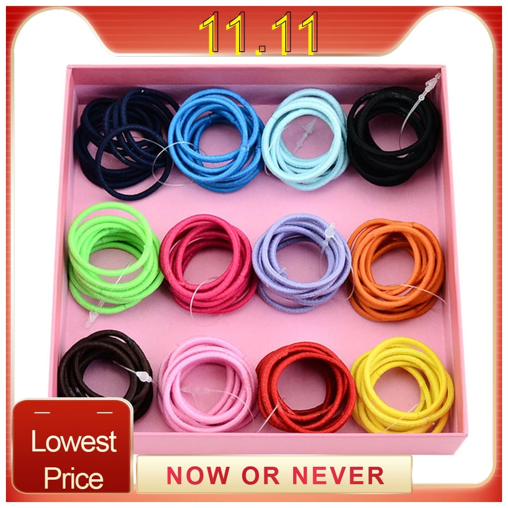 Фото 110 Pcs Small Ring Hair Bands Girls Colorful Elastic Rope Tie Gums Kids Rubber Band Ponytail Hold Accessories head#B4 | Аксессуары для