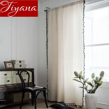 Plain Curtain Black Tassel Lace Decoration for Living Room Finished Cotton Solid Color Drape Kitchen M214#40
Plain Curtain Black Tassel Lace Decoration for Living Room Finished Cotton Solid Color Drape Kitchen M214#40