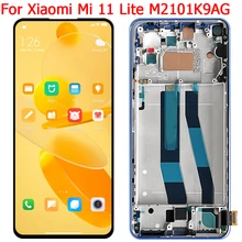 Écran tactile LCD avec châssis, 6.55 pouces, pour Xiaomi Mi 11 Lite 5G M2101K9AG, Original, nouveau=