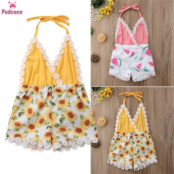 Summer Newborn Toddler Baby Girl Romper Halter Printing Floral Lace Jumpsuit One Piece Sunsuit Kids Girls Clothes 1-4T
Summer Newborn Toddler Baby Girl Romper Halter Printing Floral Lace Jumpsuit One Piece Sunsuit Kids Girls Clothes 1-4T