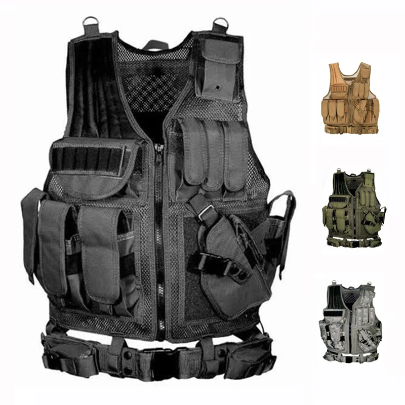 Tactical Vest Military Equipment Airsoft Hunting Vest Training Paintball Airsoft Combat Protective Vest For CS Wargame 4 Colors
Tactical Vest Military Equipment Airsoft Hunting Vest Training Paintball Airsoft Combat Protective Vest For CS Wargame 4 Colors