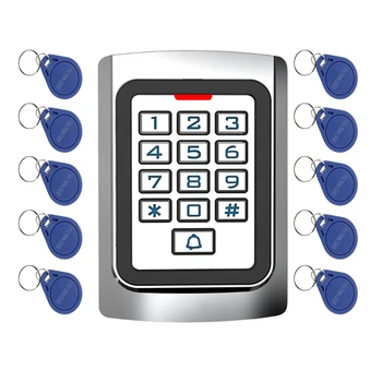 Metal case Silicon Keypad Security Entry Door Reader RFID 125Khz EM Card Standalone Access control F1331D
Metal case Silicon Keypad Security Entry Door Reader RFID 125Khz EM Card Standalone Access control F1331D
