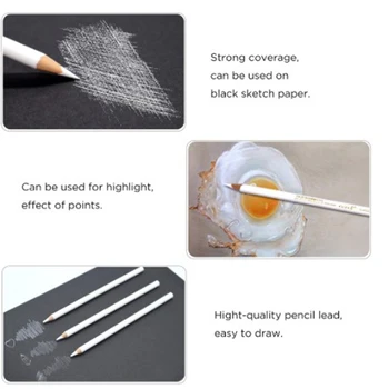 3pcs White Charcoal Pencils for Sketch Carbon Pens Sketch Tools Art Tools SP99 
3pcs White Charcoal Pencils for Sketch Carbon Pens Sketch Tools Art Tools SP99