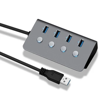 3.0USB 4-Port High-Speed HUB Aluminum Alloy Independent Switch Button Hub Computer Splitter Expansion Dock
3.0USB 4-Port High-Speed HUB Aluminum Alloy Independent Switch Button Hub Computer Splitter Expansion Dock