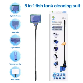 5 in 1 Fish Tank Cleaning Tool Set Aquarium Algae Cleaner Plastic Fish Tank Brush Kits New 
5 in 1 Fish Tank Cleaning Tool Set Aquarium Algae Cleaner Plastic Fish Tank Brush Kits New