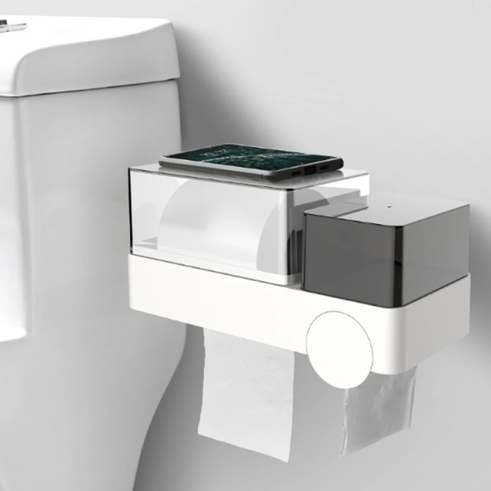 Bathroom Toilet Paper Holder Shelf Role Paper Tissue Dispenser Garbage Bag Storage Box Waterproof Multifunctional Paper Rack
Bathroom Toilet Paper Holder Shelf Role Paper Tissue Dispenser Garbage Bag Storage Box Waterproof Multifunctional Paper Rack