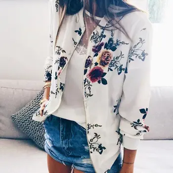 Women Crop Jacket Spring Autumn Fashion Floral Print Zipper Jackets Coat Long Sleeve Female Round Collar Casual Outwear
Women Crop Jacket Spring Autumn Fashion Floral Print Zipper Jackets Coat Long Sleeve Female Round Collar Casual Outwear