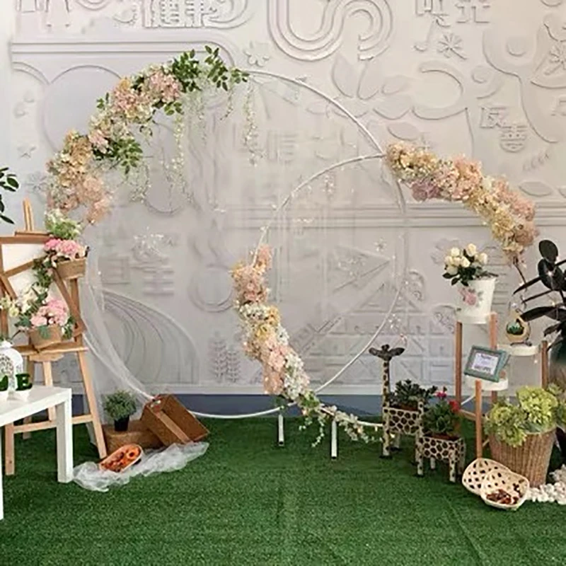 Wedding Props Birthday Party Decor Wrought Iron Circle Round Ring Arch Backdrop Arch Lawn Artificial Flower Row Stand Wall Shelf
Wedding Props Birthday Party Decor Wrought Iron Circle Round Ring Arch Backdrop Arch Lawn Artificial Flower Row Stand Wall Shelf