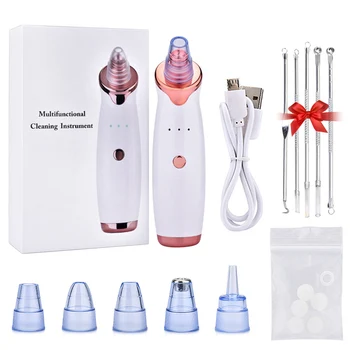 Electric Blackhead Suction Device 5 in 1 Pimple Extractor Tool Acne Removal Kit Blackhead Remover Household Face Pore Cleaner
Electric Blackhead Suction Device 5 in 1 Pimple Extractor Tool Acne Removal Kit Blackhead Remover Household Face Pore Cleaner