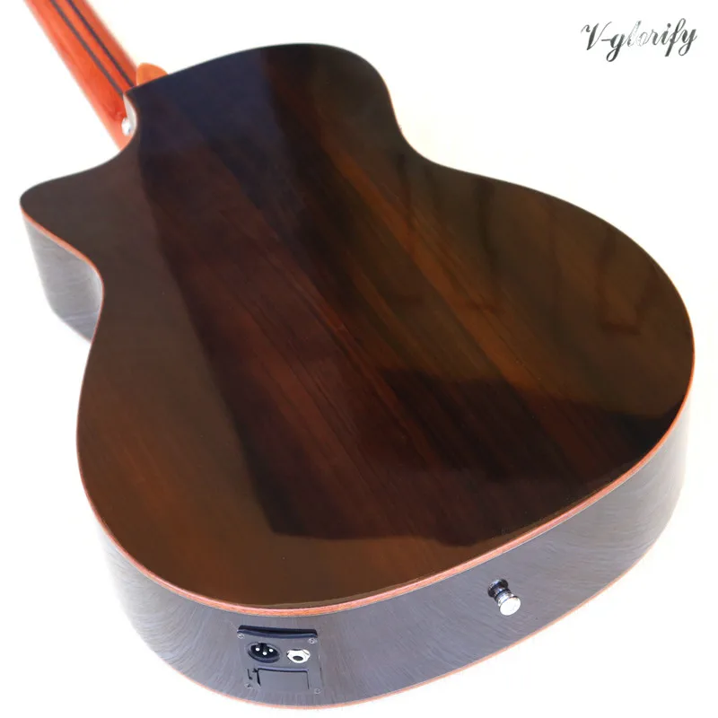 Высококачественная электрическая акустическая гитара с поворотным верхом из
