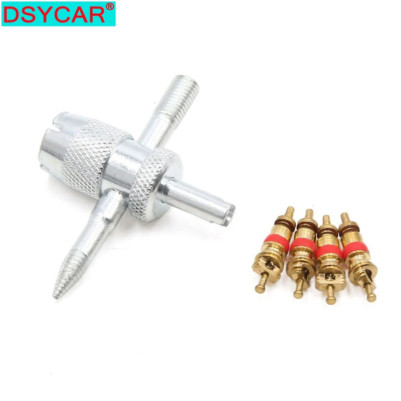 DSYCAR 1Set Copper Valve Core with 5-in-1 Tire Valve Stem Removal Tool Tire Repair Tool Valve Core Removal Tire Cleaning Tool
DSYCAR 1Set Copper Valve Core with 5-in-1 Tire Valve Stem Removal Tool Tire Repair Tool Valve Core Removal Tire Cleaning Tool