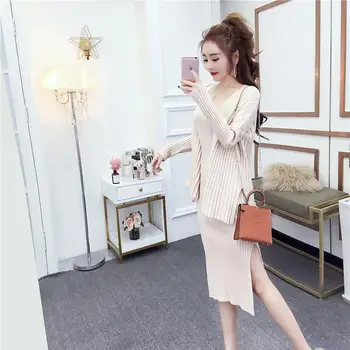Hot Fashion Fall Casual Long Sleeve Slash Neck 2 Piece Set Slim Solid Loose Women's Set Female Straps Split Two Piece Outfits
Hot Fashion Fall Casual Long Sleeve Slash Neck 2 Piece Set Slim Solid Loose Women's Set Female Straps Split Two Piece Outfits
