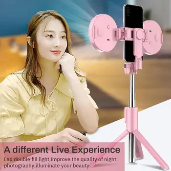 Wireless Bluetooth Selfie Stick 4in1 LED Ring Light Tripod Smartphone Monopod Extendable For Iphone 8 X Live Android Handhe L7Y2
Wireless Bluetooth Selfie Stick 4in1 LED Ring Light Tripod Smartphone Monopod Extendable For Iphone 8 X Live Android Handhe L7Y2