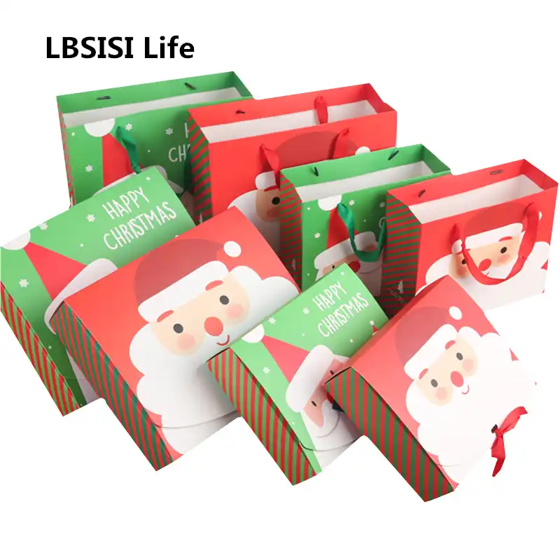 lbsisi life christmas gift box paper santa claus snowman candy