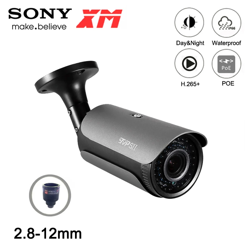 BlacK 5MP/4MP/2MP H.265+ 42pcs infrared Led 2.8mm-12mm Lens 4X Outdoor IP66 Zoom Metal ONVIF Audio POE CCTV IP Camera
BlacK 5MP/4MP/2MP H.265+ 42pcs infrared Led 2.8mm-12mm Lens 4X Outdoor IP66 Zoom Metal ONVIF Audio POE CCTV IP Camera