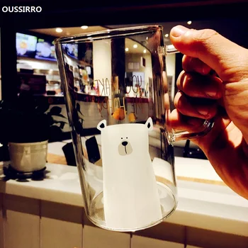 Small Bear Glass Cups Milk Coffee Mug High Boron Silicon Double-deck Big Transparent Travel Mug Double Wall Glass With Wood Lid
Small Bear Glass Cups Milk Coffee Mug High Boron Silicon Double-deck Big Transparent Travel Mug Double Wall Glass With Wood Lid