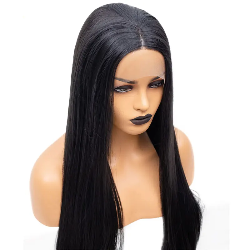 Bombshell Black Straight Hair Synthetic Lace Front Wig Natural Hairline Heat Resistant Fiber Hair Middle Parting For Women Wigs
Bombshell Black Straight Hair Synthetic Lace Front Wig Natural Hairline Heat Resistant Fiber Hair Middle Parting For Women Wigs