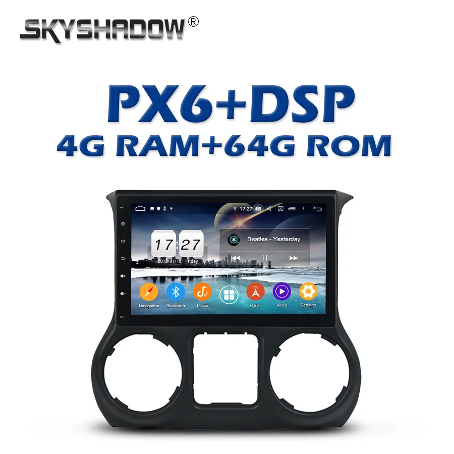 Автомобильный DVD-плеер PX6 DSP Android 11 0 4 Гб + 64 IPS GPS карта RDS радио Wi-Fi Bluetooth 5 4G LTE для Jeep