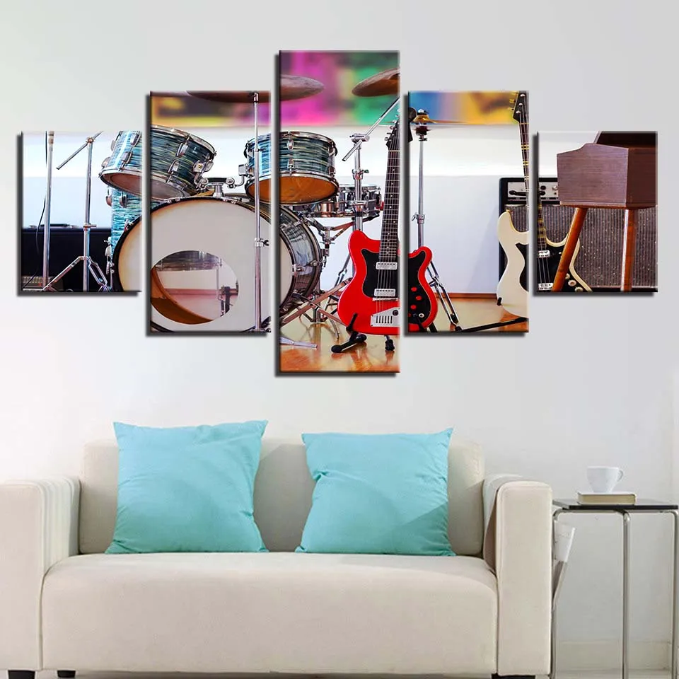 Guitar drum 5 pcs Modern Home Wall Decor Canvas Picture Art HD Print Painting On Canvas for Living Room
Guitar drum 5 pcs Modern Home Wall Decor Canvas Picture Art HD Print Painting On Canvas for Living Room