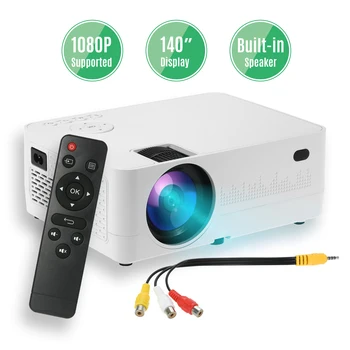 Portable 140 Inch Display Built-in Speaker 1080P 6500 LED Projector Home Theater Projector Supported for Home Video Movie
Portable 140 Inch Display Built-in Speaker 1080P 6500 LED Projector Home Theater Projector Supported for Home Video Movie