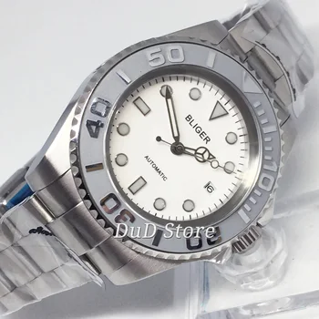 BLIGER new 44MM white Dial gray Ceramic Bezel Mechanical Luminous Watch stainless Automatic Movement Men's Watch
BLIGER new 44MM white Dial gray Ceramic Bezel Mechanical Luminous Watch stainless Automatic Movement Men's Watch