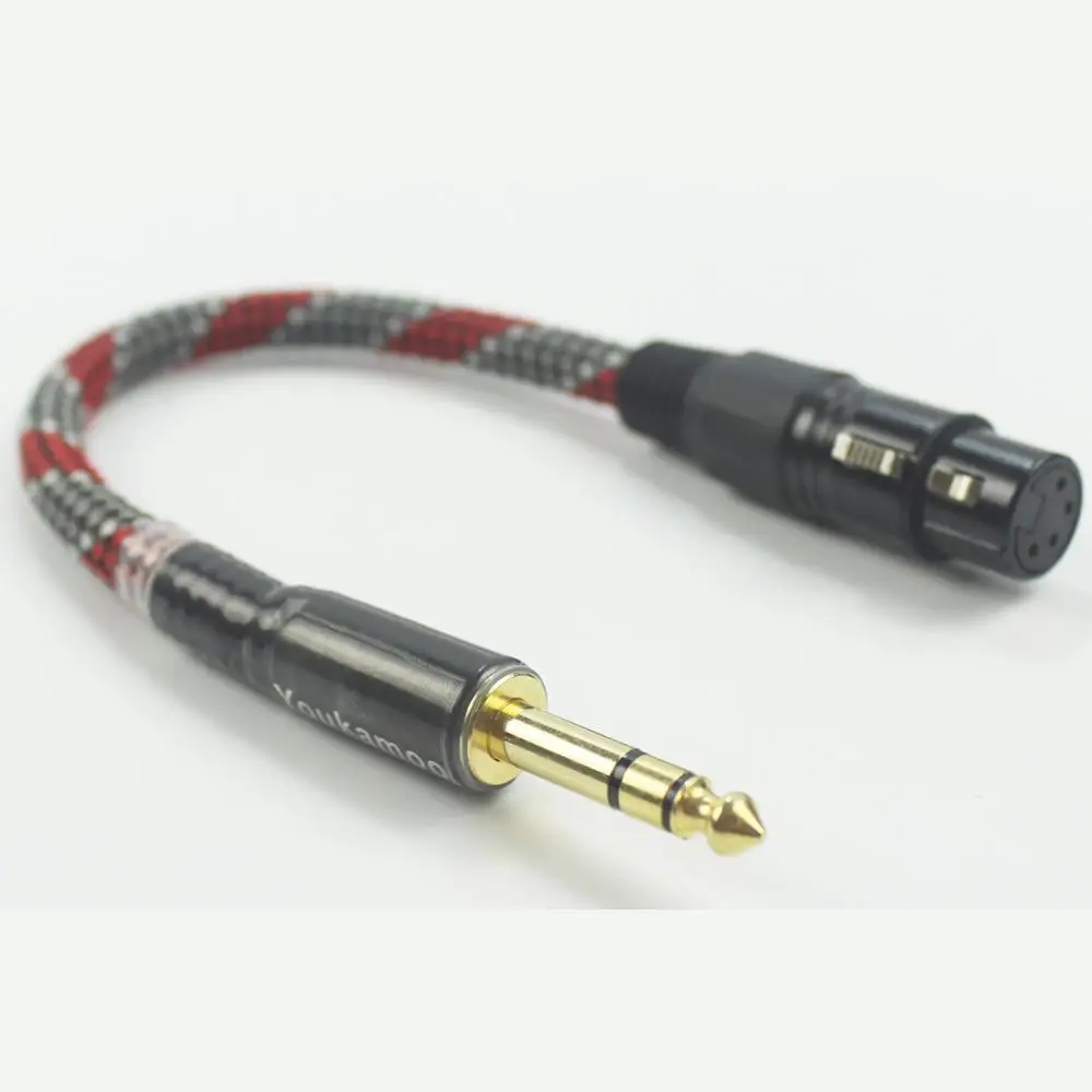 1/4" TRS 6.35mm Male 6.35mm to 4-pin XLR Female Balanced Headphone Audio Headphone Adapter Cable 20CM
1/4" TRS 6.35mm Male 6.35mm to 4-pin XLR Female Balanced Headphone Audio Headphone Adapter Cable 20CM