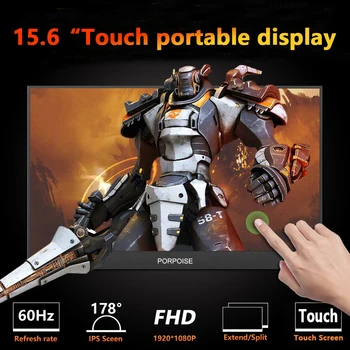 PORPOISE 15.6-inch USB 3.1 Type-C touch screen portable monitor for Ps4 switch Xbox phone gaming monitor laptop portable display 
PORPOISE 15.6-inch USB 3.1 Type-C touch screen portable monitor for Ps4 switch Xbox phone gaming monitor laptop portable display