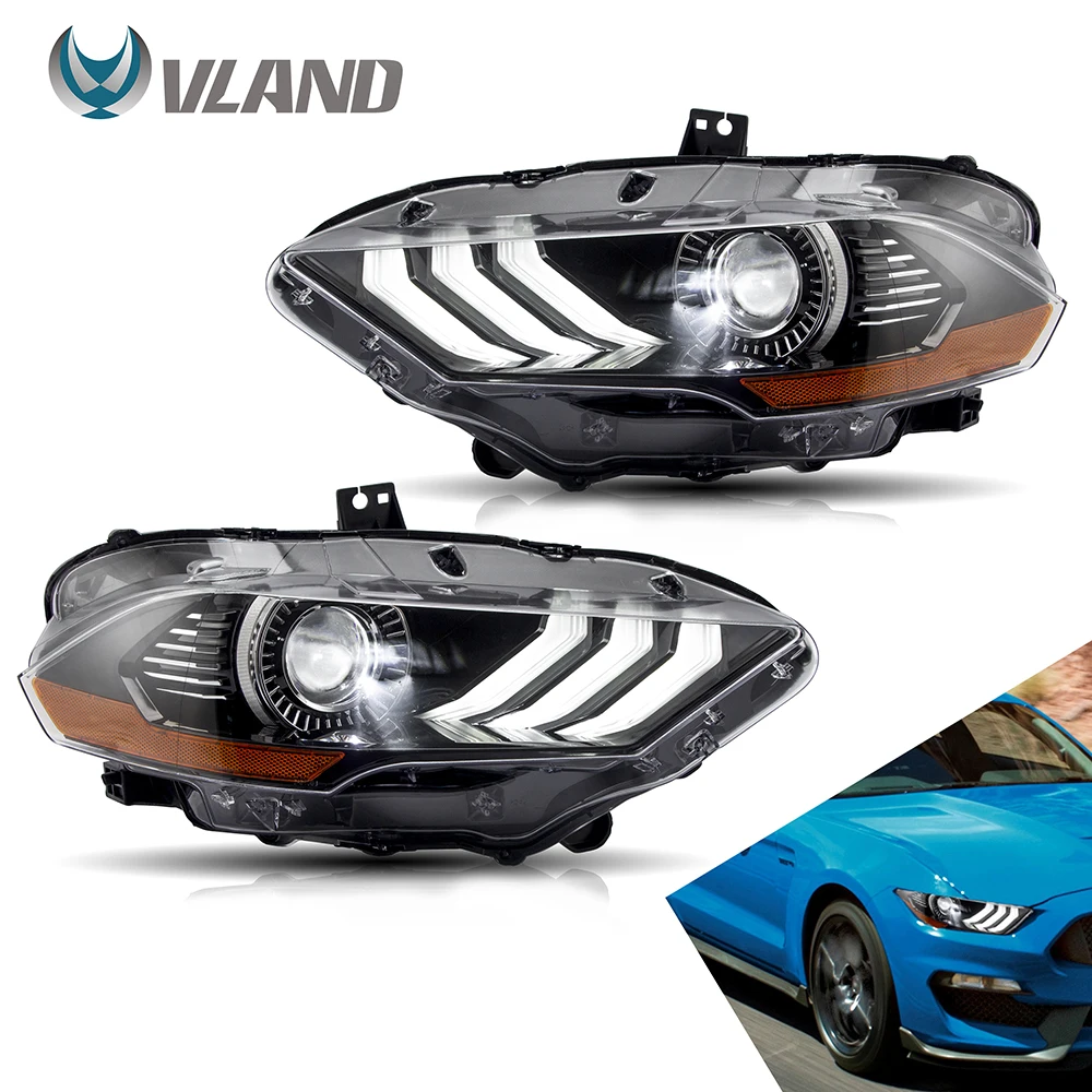 VLAND Full LED Headlights for Mustang 2018-UP Headlamp Assembly with DRL Sequential Turn Signal factory accessory car led lights
VLAND Full LED Headlights for Mustang 2018-UP Headlamp Assembly with DRL Sequential Turn Signal factory accessory car led lights