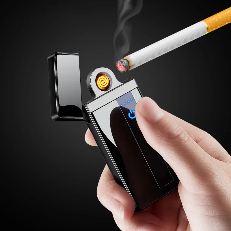 USB Touch Sensing Lighter Double Arc Remaining Battery Display Function Rechargeable Lighter
USB Touch Sensing Lighter Double Arc Remaining Battery Display Function Rechargeable Lighter