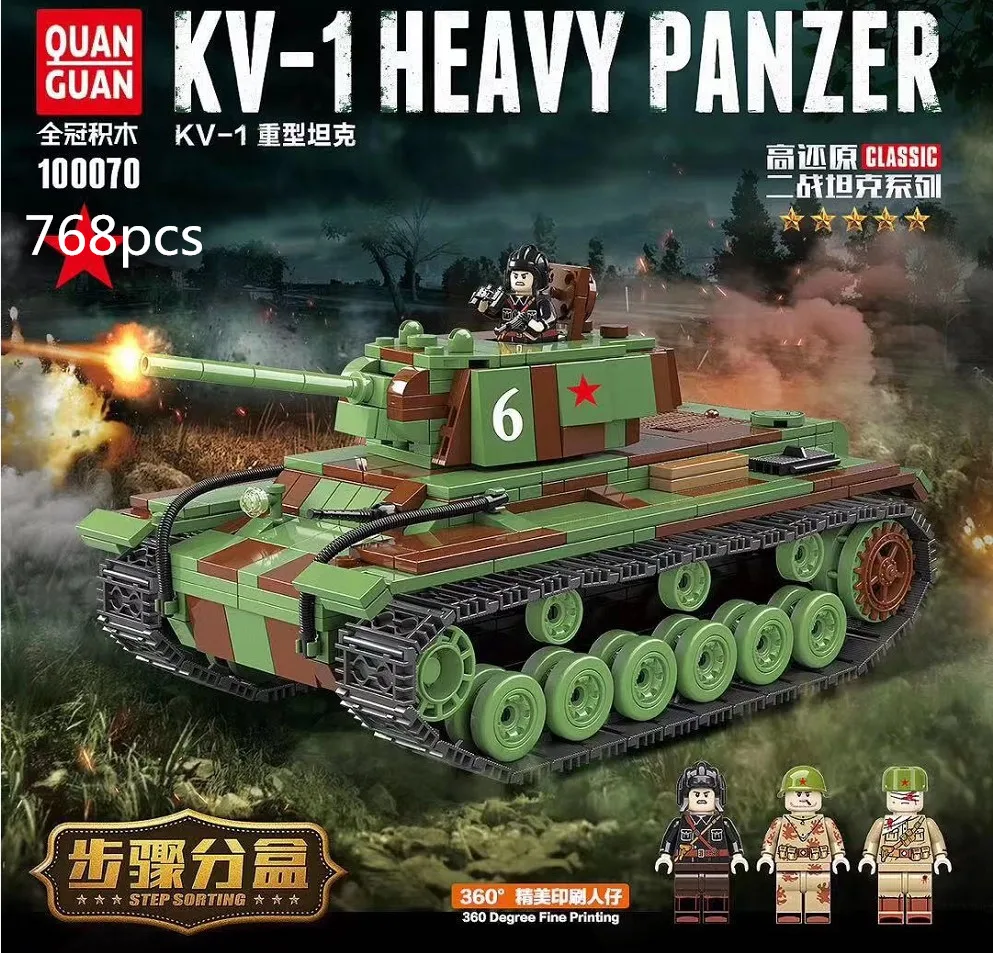 100070 678Pcs Military Weapon Series The KV-1 RC Tank Model Building Blocks Bricks Educational Toys For children Christmas Gifts
100070 678Pcs Military Weapon Series The KV-1 RC Tank Model Building Blocks Bricks Educational Toys For children Christmas Gifts