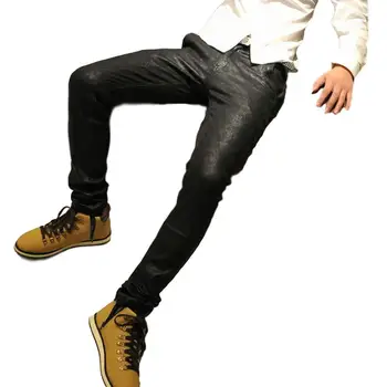 Idopy Men`s Cool Waxed Jeans Black Punk Slim Fit Coated Motorcycle Denim Pants For Male
Idopy Men`s Cool Waxed Jeans Black Punk Slim Fit Coated Motorcycle Denim Pants For Male