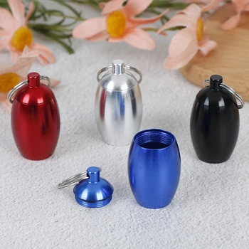 1pcs Outdoor Pocket Capsule Holder Container KeyRing Aluminum Pill Case Keychain Waterproof seal Medicine Organizer Box 
1pcs Outdoor Pocket Capsule Holder Container KeyRing Aluminum Pill Case Keychain Waterproof seal Medicine Organizer Box