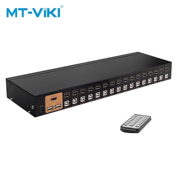 MT-VIKI 16-port HDMI KVM switch IR contro USB2.0 Automatically switch 16 input and 1 output HD monitor sharing device MT-2116HL
MT-VIKI 16-port HDMI KVM switch IR contro USB2.0 Automatically switch 16 input and 1 output HD monitor sharing device MT-2116HL