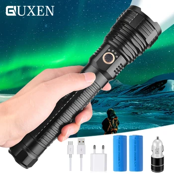 XHP70.2 LED Flashlight with Power Display Tactical Torch 5 Lighting Mode Waterproof Zoomable Camping Hunt Light Outdoor Lighting
XHP70.2 LED Flashlight with Power Display Tactical Torch 5 Lighting Mode Waterproof Zoomable Camping Hunt Light Outdoor Lighting