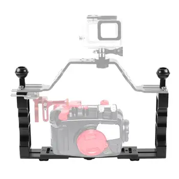 CNC Aluminium Tray Stabilizer Rig Light Arm Holder for Underwater Camera Housing Case Diving Tray Mount for GoPro /DSLR 
CNC Aluminium Tray Stabilizer Rig Light Arm Holder for Underwater Camera Housing Case Diving Tray Mount for GoPro /DSLR