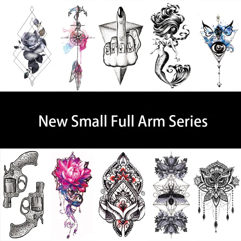 1 Sheet Tattoo Sticker Small Full Arm Fake Tattoo Waterproof Multi-pattern Leg Sticker for Man Body Art Decorations
1 Sheet Tattoo Sticker Small Full Arm Fake Tattoo Waterproof Multi-pattern Leg Sticker for Man Body Art Decorations