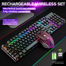 New 2.4G Wireless Keyboard and Mouse Protable LED Backlight 104 Keyboard 2400DPI Mouse Gamer Kit For Laptop Desktop PC Computer
New 2.4G Wireless Keyboard and Mouse Protable LED Backlight 104 Keyboard 2400DPI Mouse Gamer Kit For Laptop Desktop PC Computer