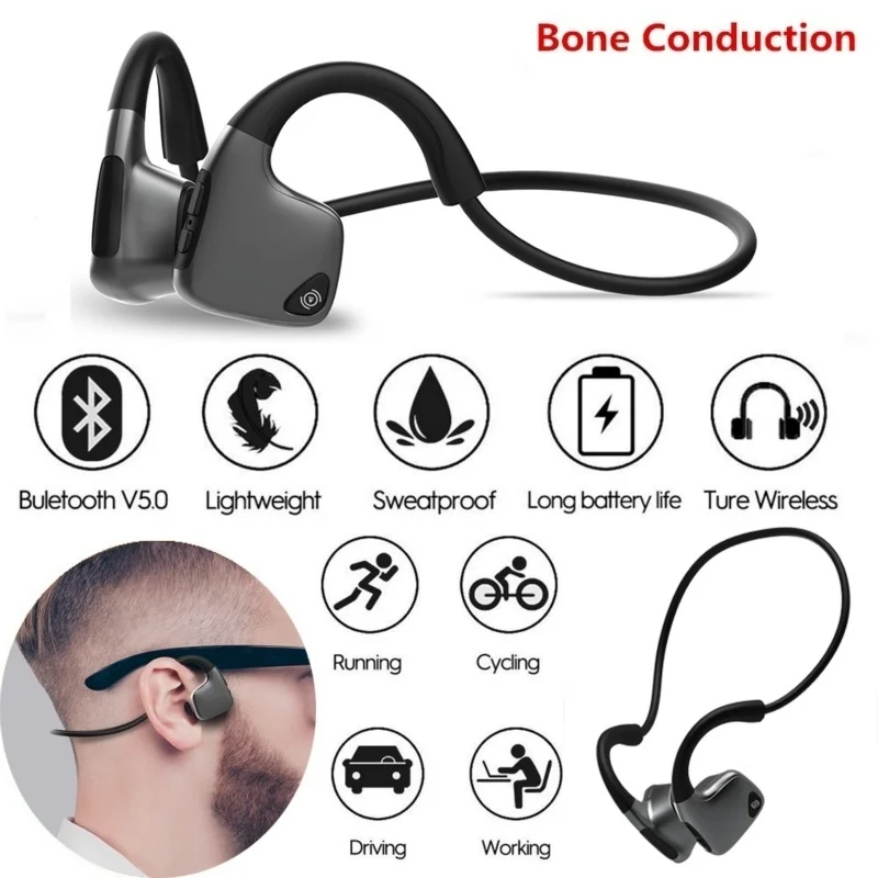 R9 Bone Conduction Bluetooth Earphone wireless bluetooth headphone with microphone Stereo Hands-free for Running,Sport,Workout
R9 Bone Conduction Bluetooth Earphone wireless bluetooth headphone with microphone Stereo Hands-free for Running,Sport,Workout