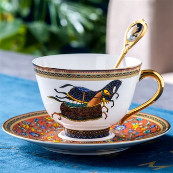 Luxury Bone China Coffee Cup and Saucer Set Advanced Royal Classical Afternoon Tea Cups Ceramic Milk cups Espresso Cups
Luxury Bone China Coffee Cup and Saucer Set Advanced Royal Classical Afternoon Tea Cups Ceramic Milk cups Espresso Cups